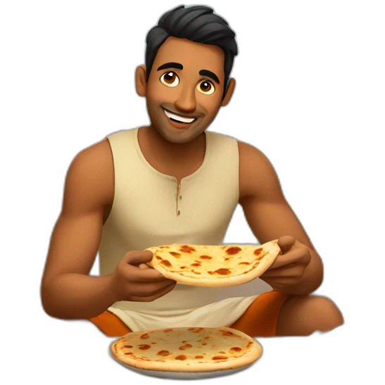 indian bro eating naans emoji