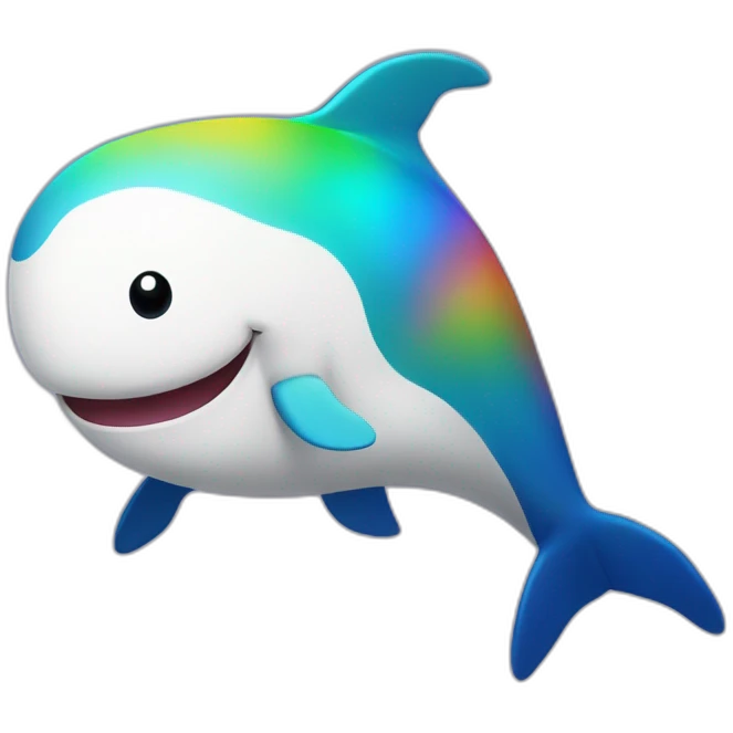 baleine arc en ciel emoji