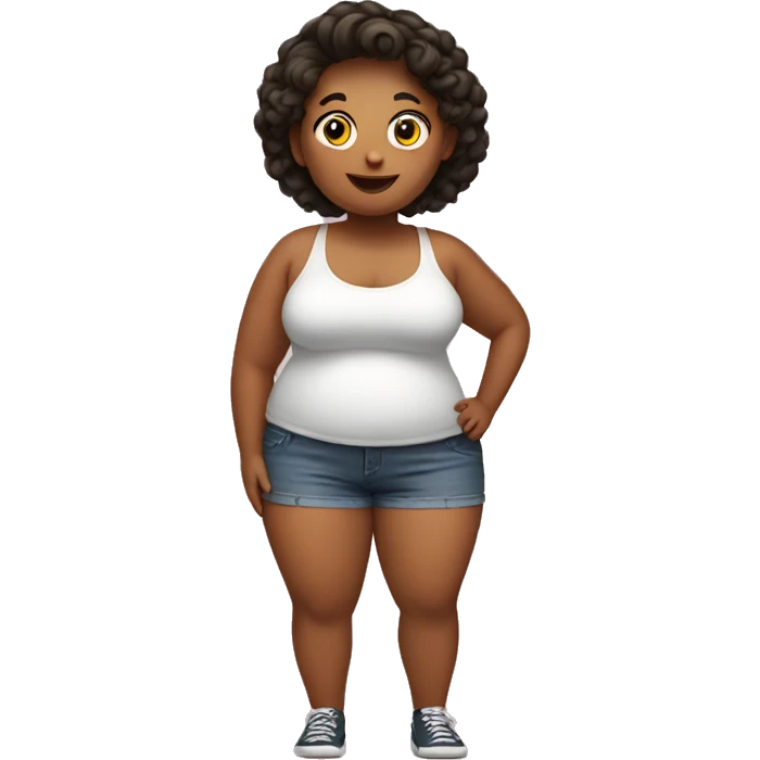 Girl with a big belly emoji