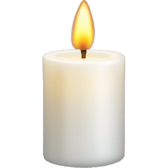White candle glass emoji