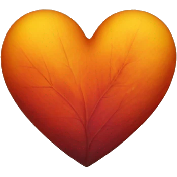 fall colored heart emoji