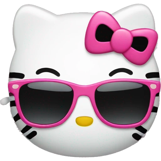 Hello kitty with sunglasses  emoji