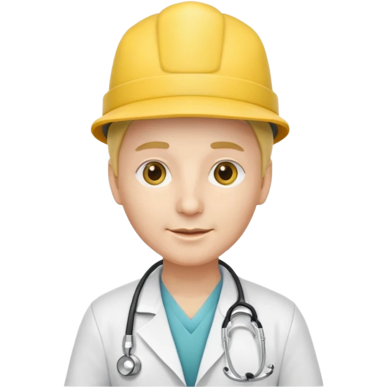 doctor with yellow hat emoji