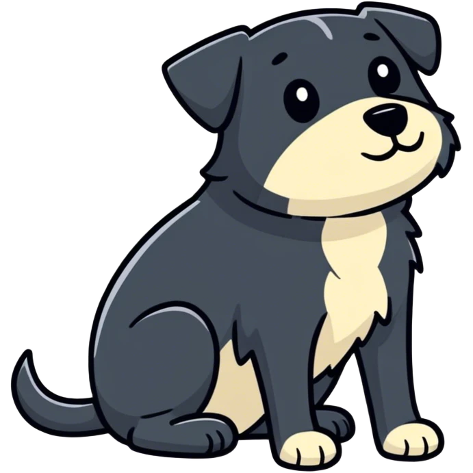 Black dog emoji