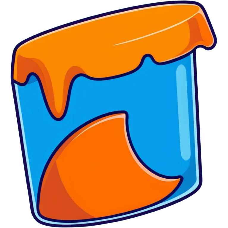 wobbly orange jello slice with translucent gelatin texture emoji