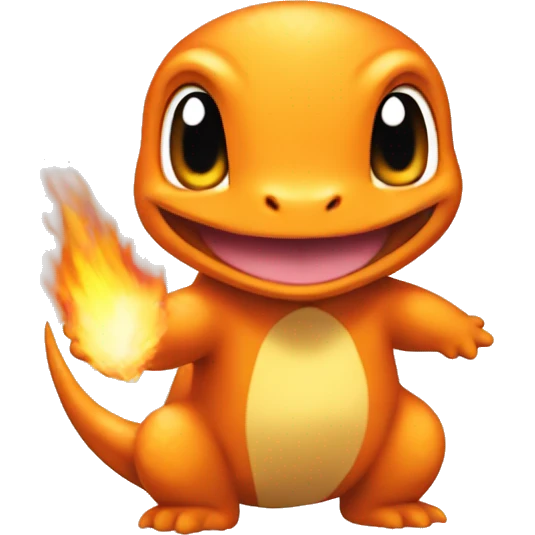 charmander on white background. emoji