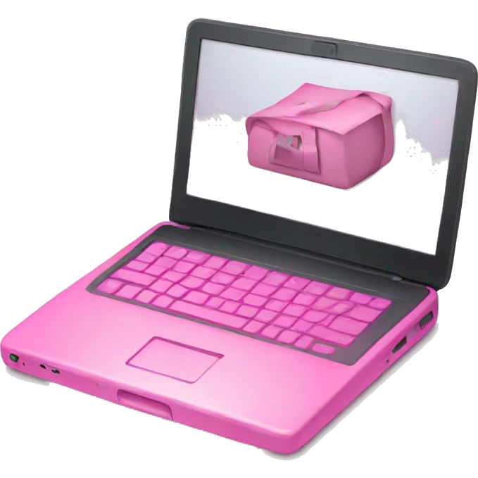Pink laptop emoji