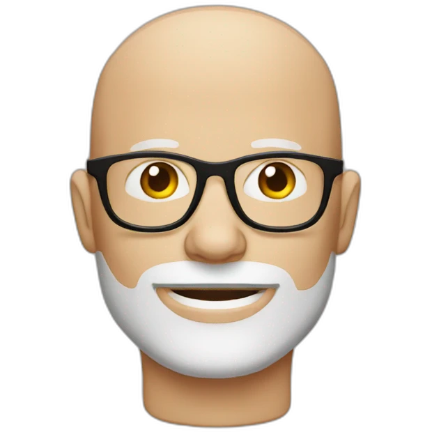 bald man with red beard and glasses emoji