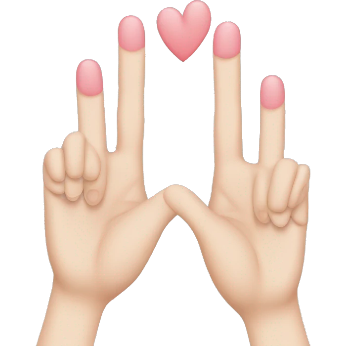 Korean heart fingers emoji