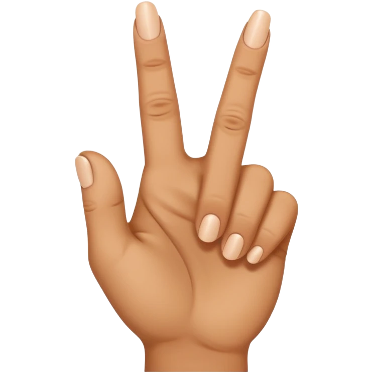 Middle finger poking out & curled  emoji