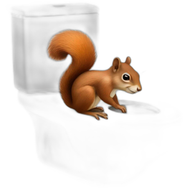 squirrel on the toilet emoji
