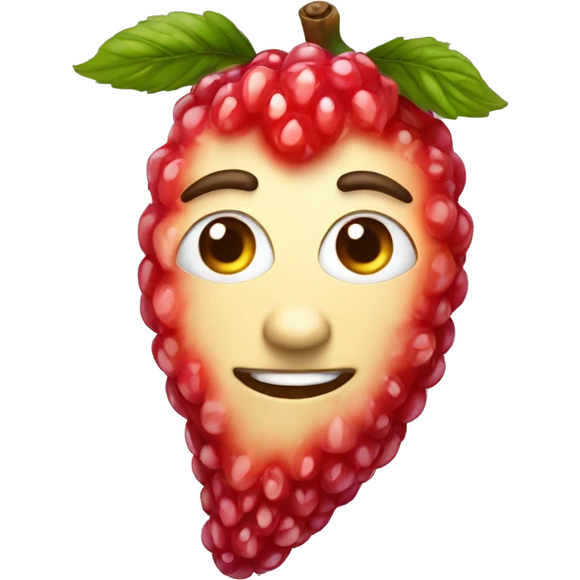 Framboesa fruta sozinha emoji