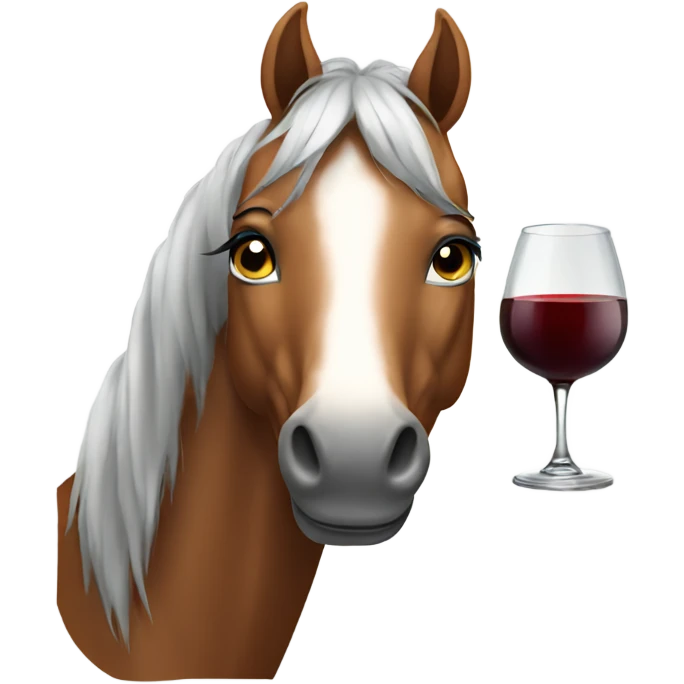 horse with wine glass emoji