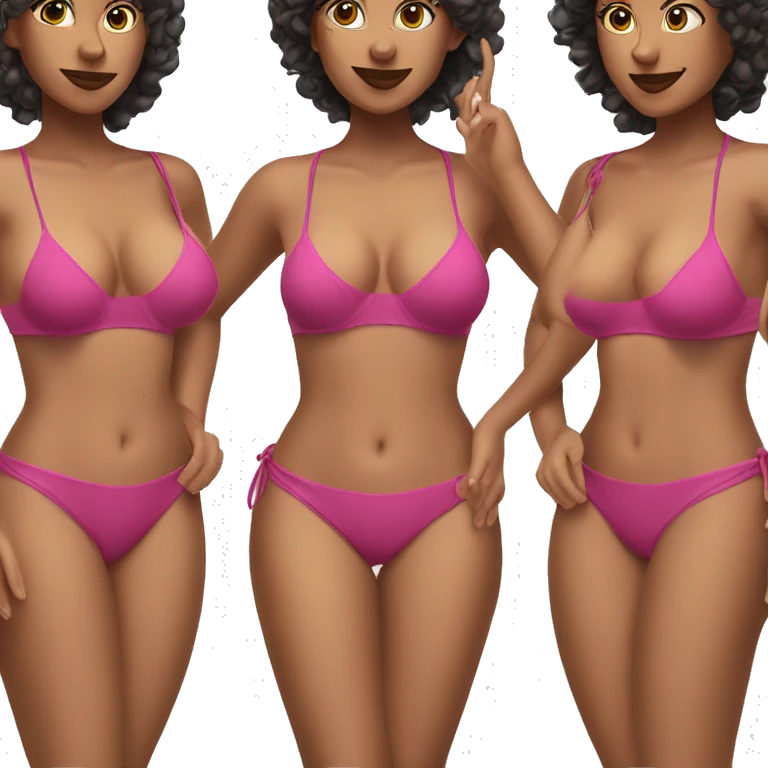 slim thick woman bikini emoji