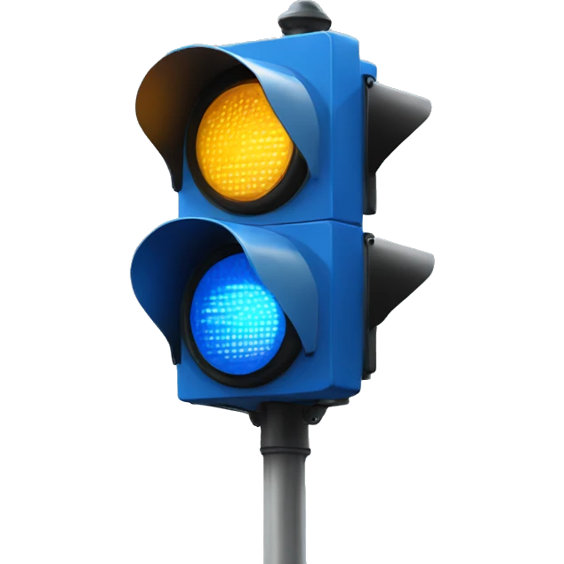 Blue Traffic light  emoji