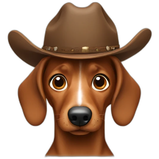 wiener dog cowboy emoji