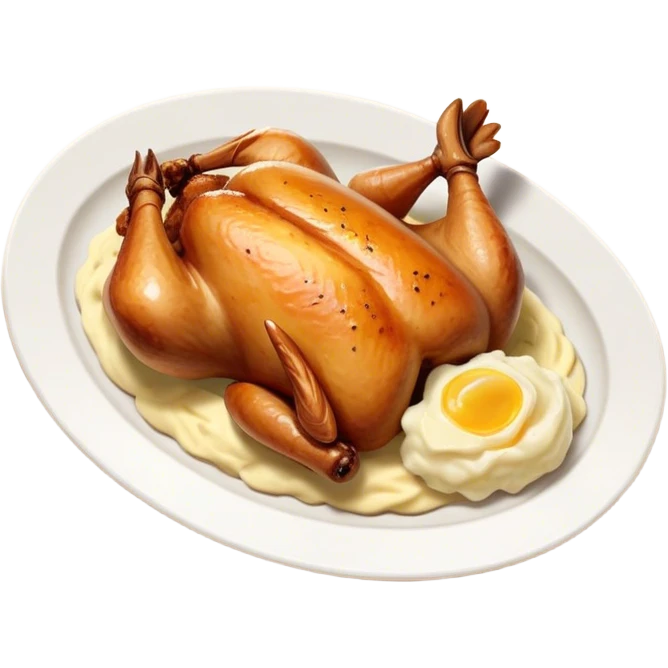 Roast chicken and mash  emoji