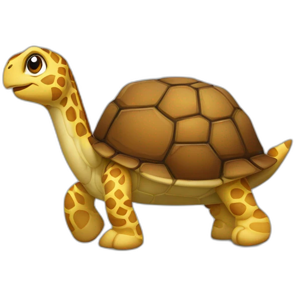 une tortue sur une girafe emoji