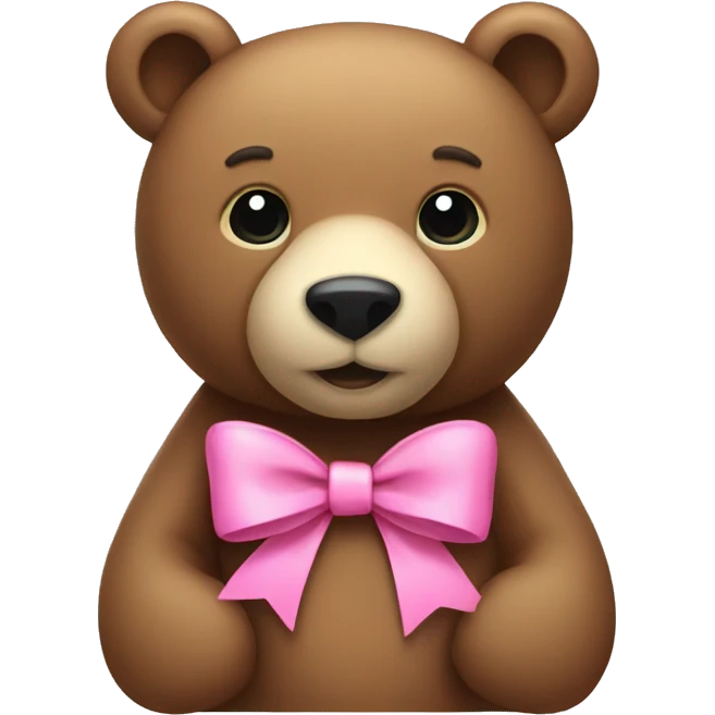 bear with a pink bow emoji