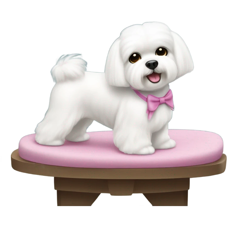 Bichon Maltese at the spa emoji