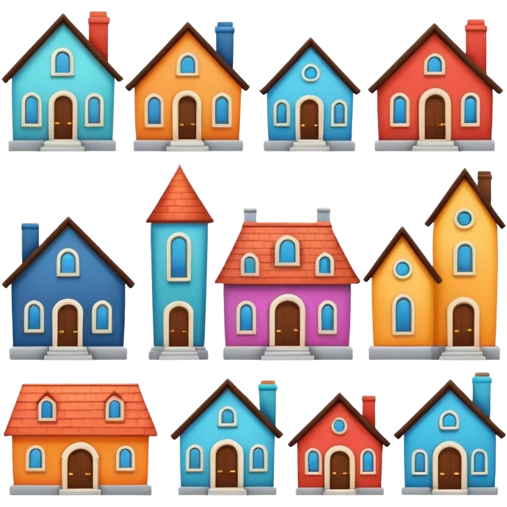 different styles of houses bitmojies emoji