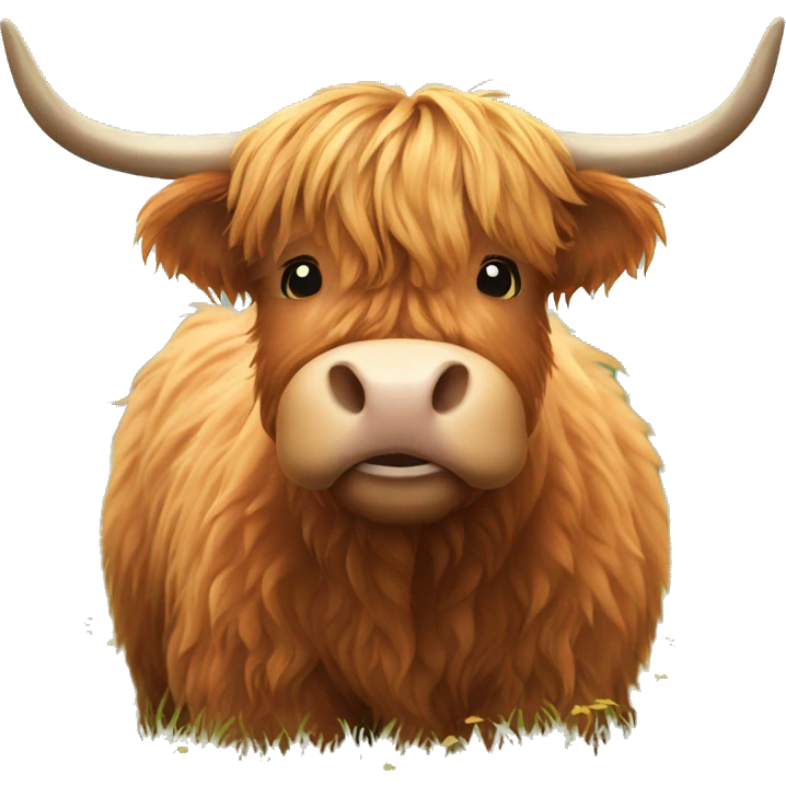 Fatty scottish highland cow emoji
