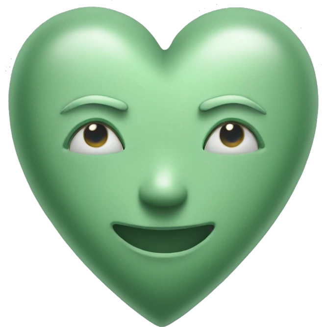 Sage green heart emoji