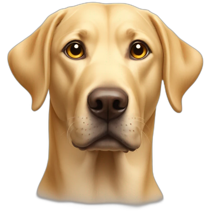 Labrador with egg on head emoji