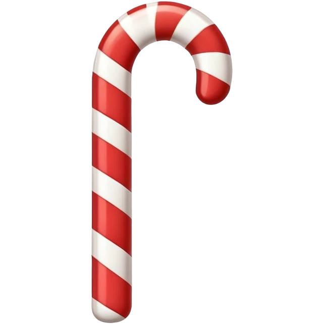 red and white candy cane emoji
