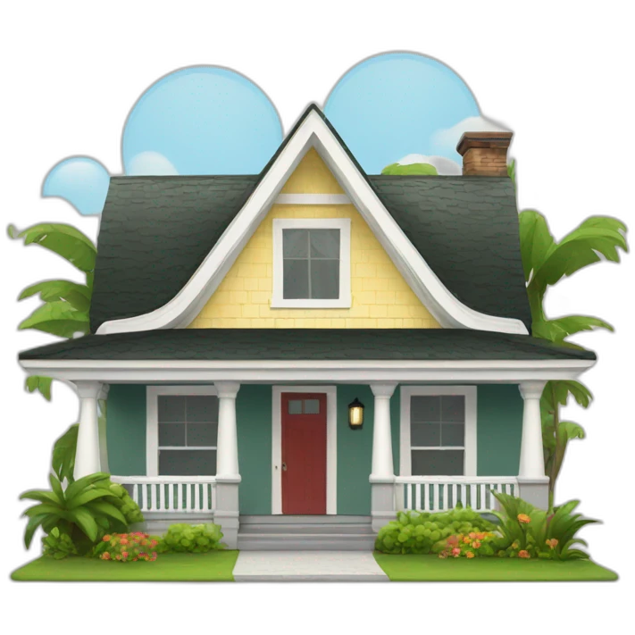 bungalow simple funky clean emoji