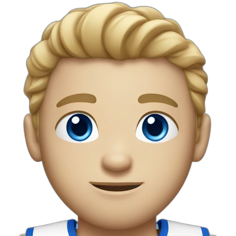 white basketball player with blue eyes emoji