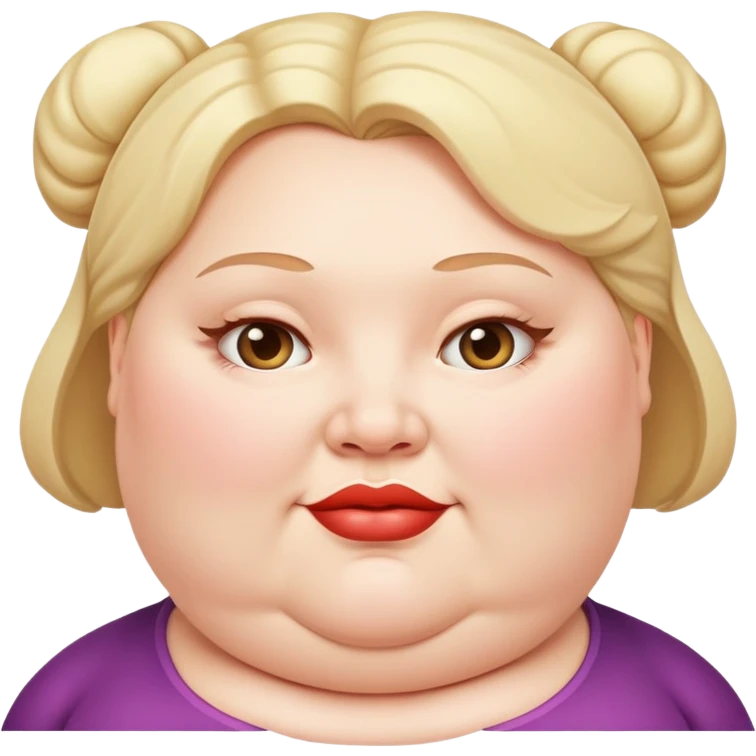 fat lady with double chin emoji