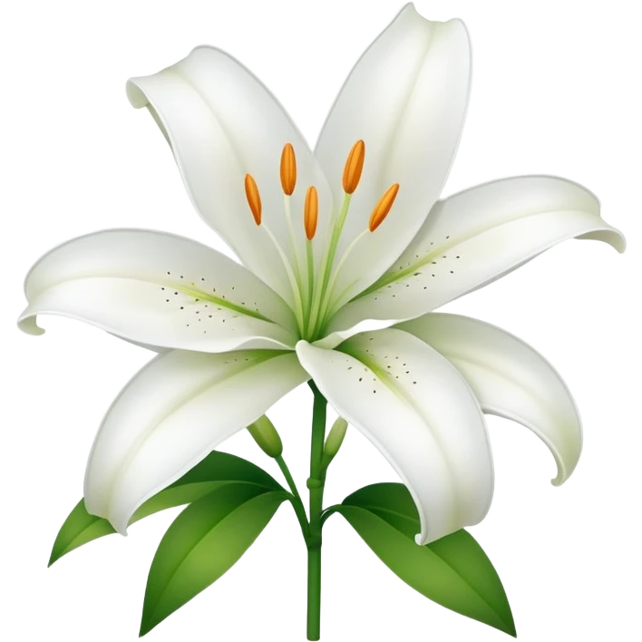 Lily flower with a face emoji