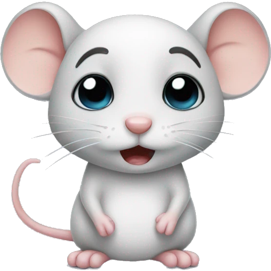 Mouse with tears emoji