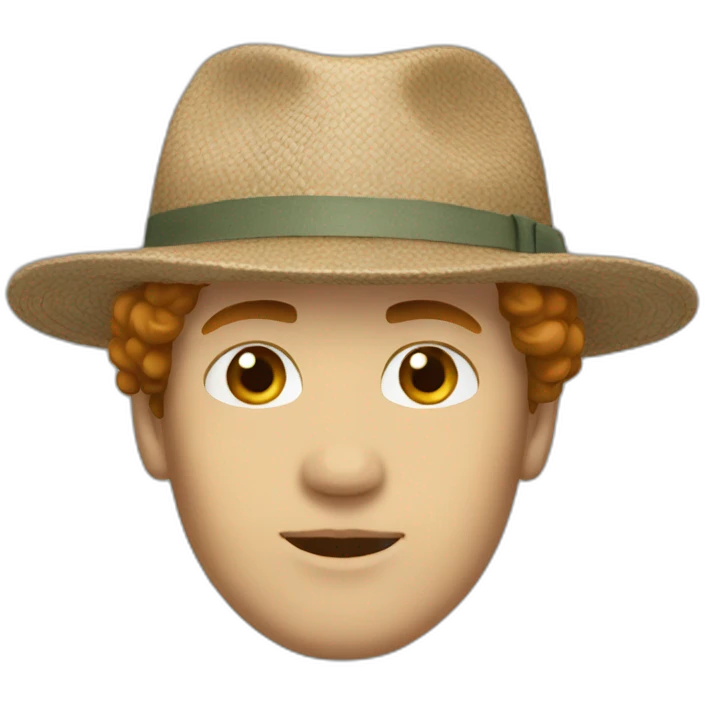 Man Georgian Hazel hair hat emoji