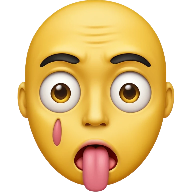 disappointed yellow face tongue emoji