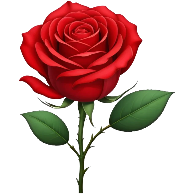 single red rose flower emoji
