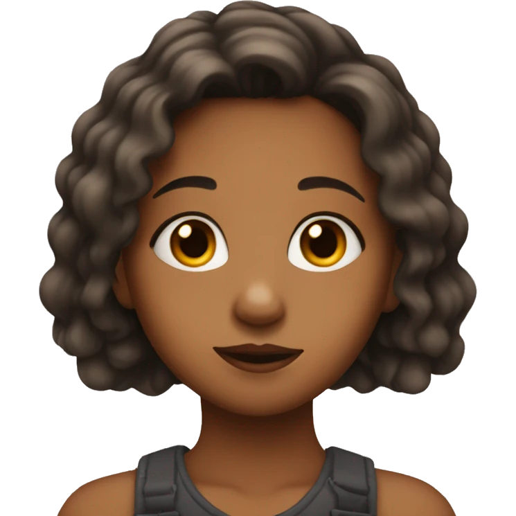 girl with scar on chin sitting emoji