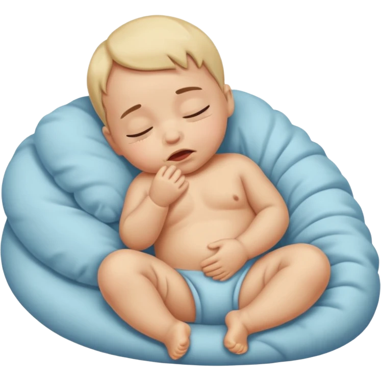High resolution of   realistic full body sleepy baby distorted , no extra hybrid emoji