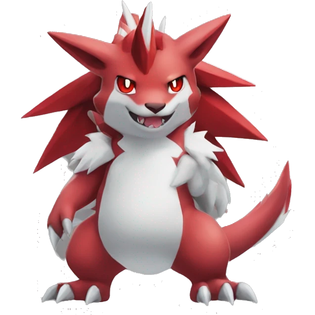 Full body cute cool Guilmon-Zoroark-Zangoose emoji