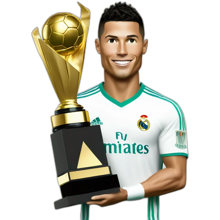 Ronaldo avec trophée emoji