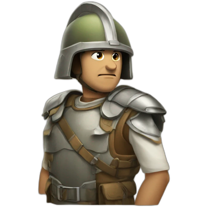 Chivo con un casco de guerra  emoji
