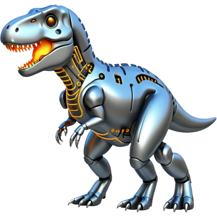 I want an icon combining a t-rex with AI emoji