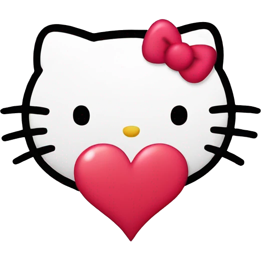 hello kitty heart emoji