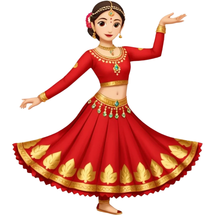 Ghunghroo kathak red and gold small  emoji