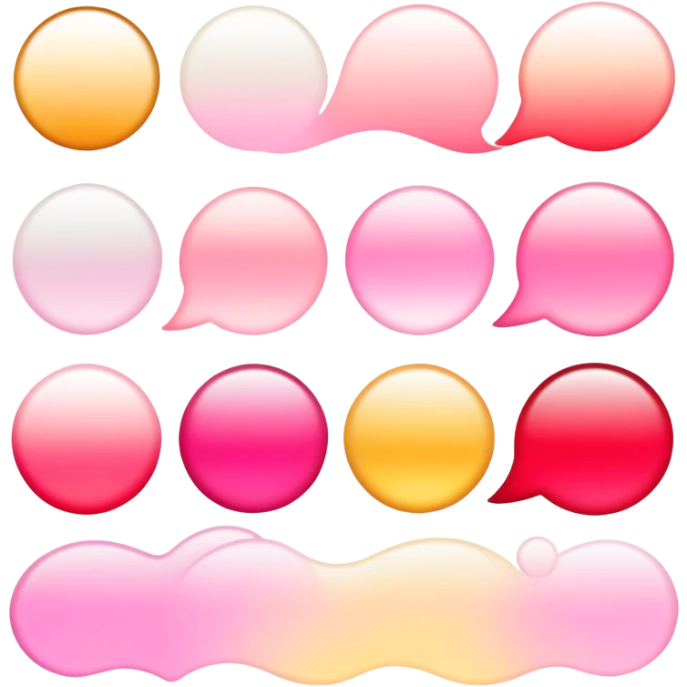 Divine ethereal Romantic pink-red-gold-yellow-white pastel lush gradients aesthetic emoji