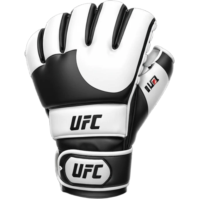 Black and white UFC Glove emoji