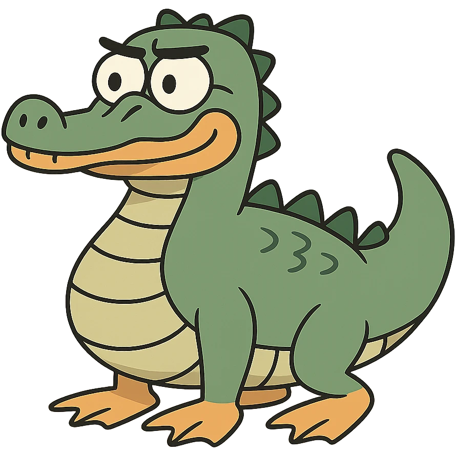 duck shaped like a crocodile emoji