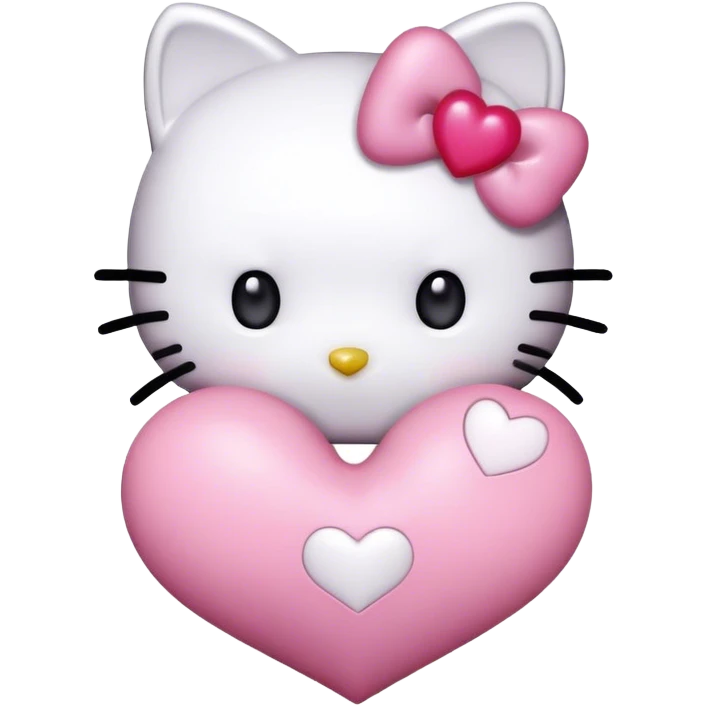 hello kitty con corazón  emoji