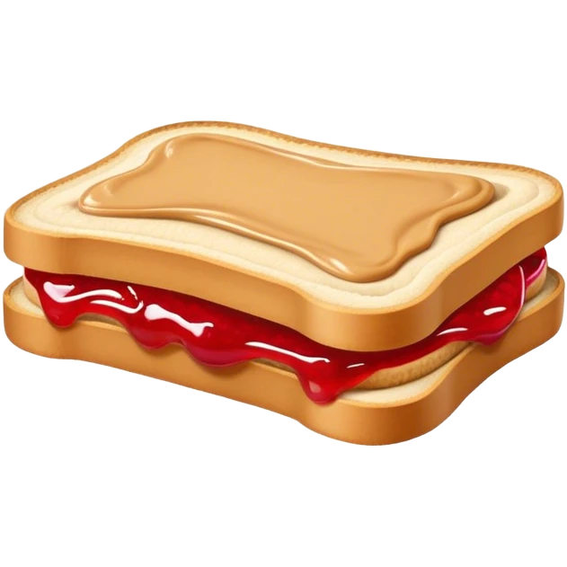 Peanut butter and strawberry jelly uncrustable emoji